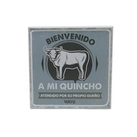 Cuadro Bar Metálico Wayu 25X25 Beer Quincho Parrilla Bbq