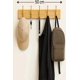 thumbnail image 2 of Juego 2 Percheros De Madera Con 5 Ganchos De Pared 50cm Colgador De Ropa Rustico, 2 of 4