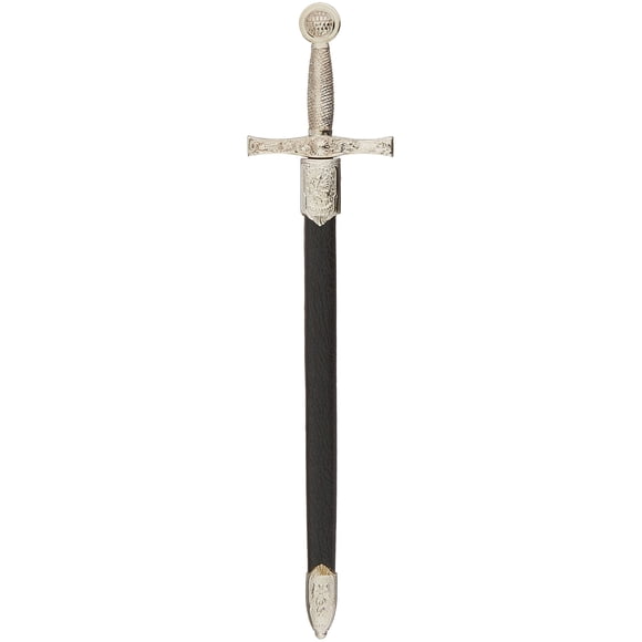 Abrecartas Excalibur Con Ribete Plateado Y Vaina