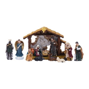 Magideal - 12 Figuras Navideñas De La Natividad, Estatuas De La Sagrada Familia, Esculturas, Artesanía Coleccionable, Escena Del Pesebre De Jesús Para Dormitorio