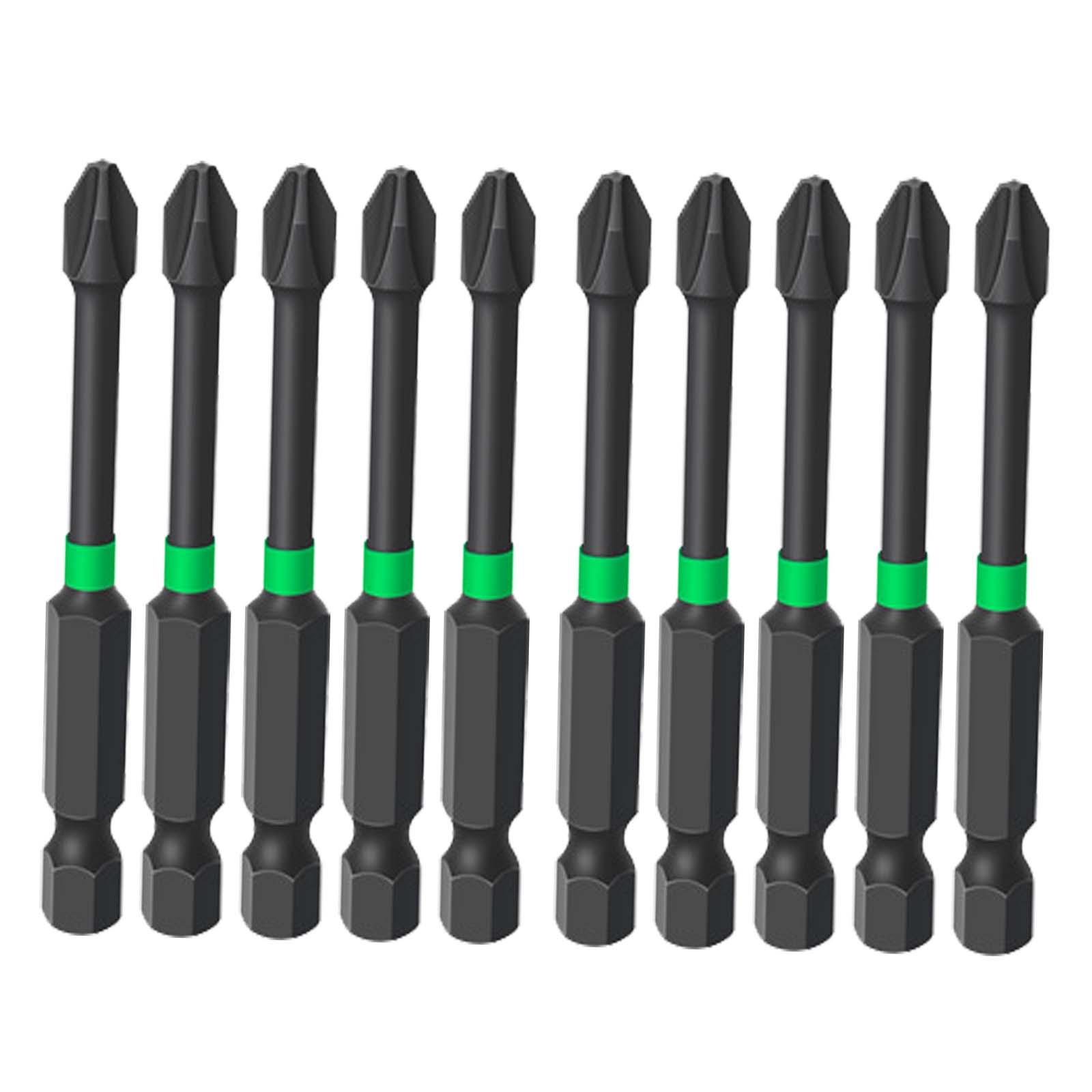 Magideal - Juego De 10 Puntas De Destornillador Magnético De Construcción Templada, Resistentes Y Portátiles. 70 Mm