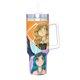 thumbnail image 2 of Funneh Krew Vaso aislado de acero inoxidable con asa, diseño temático, regalo para familia, amigos y fans; incluye pajita y encaja en el portavasos estándar, 40 oz, 2 of 6