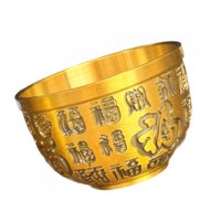 Bothyi - Cuenco De Tesoro De Latón, Cuenco Bai Fu, Contenedor De Almacenamiento Artesanal Para Sala De Estar Y Hogar