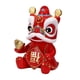 thumbnail image 4 of Estatuilla De León De La Riqueza China Accesorio De Adorno De Alcancía De Resina Rojo, 4 of 5
