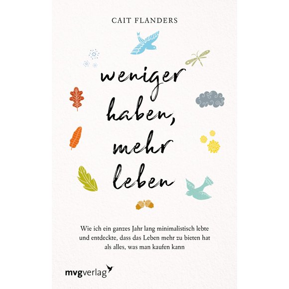 Libro mvg Verlag "Weniger haben, mehr leben" (edición en alemán)