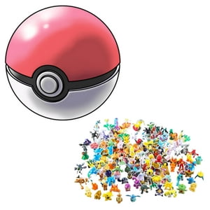 Genérico - Pokebola Grande + 10 Figuras Pokemon