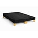 thumbnail image 1 of Base Cama 2 Plazas LORE Felpa Premium Negro / Reforzada Con Patas De Madera, 1 of 3
