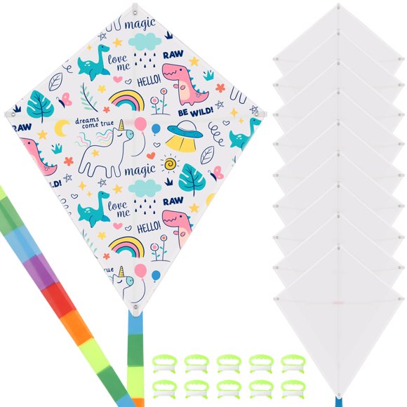 Tela de bricolaje Kites Toyosport para niños con empuñaduras y cuerda de 30 m