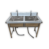 Genérico - Lavafondo Doble Acero Inoxidable 120X60 Cm Y Grifería Para Cocina Industrial