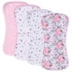 thumbnail image 3 of 4 Packs Ultra-Soft Cotton Burping Clothes - Large, Absorbent, Waterproof Baby Burp Cloths In Cute Unisex Designs, 3 of 5
