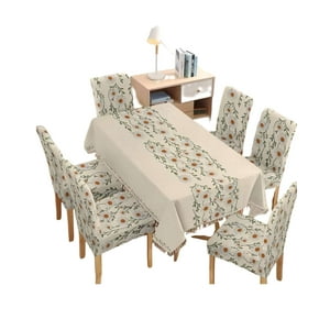 Teng Fei - Juego Mantel Más 6 Fundas De Silla Para Comedor 140X220 Cm
