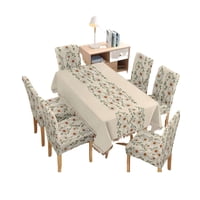 Teng Fei - Juego Mantel Más 6 Fundas De Silla Para Comedor 140X220 Cm