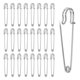 thumbnail image 1 of Uxcell 50 Pcs Alfileres de Seguridad Grandes 2"x 0.4" Broches de Aleación para Ropa de Costura Blanco, 1 of 6