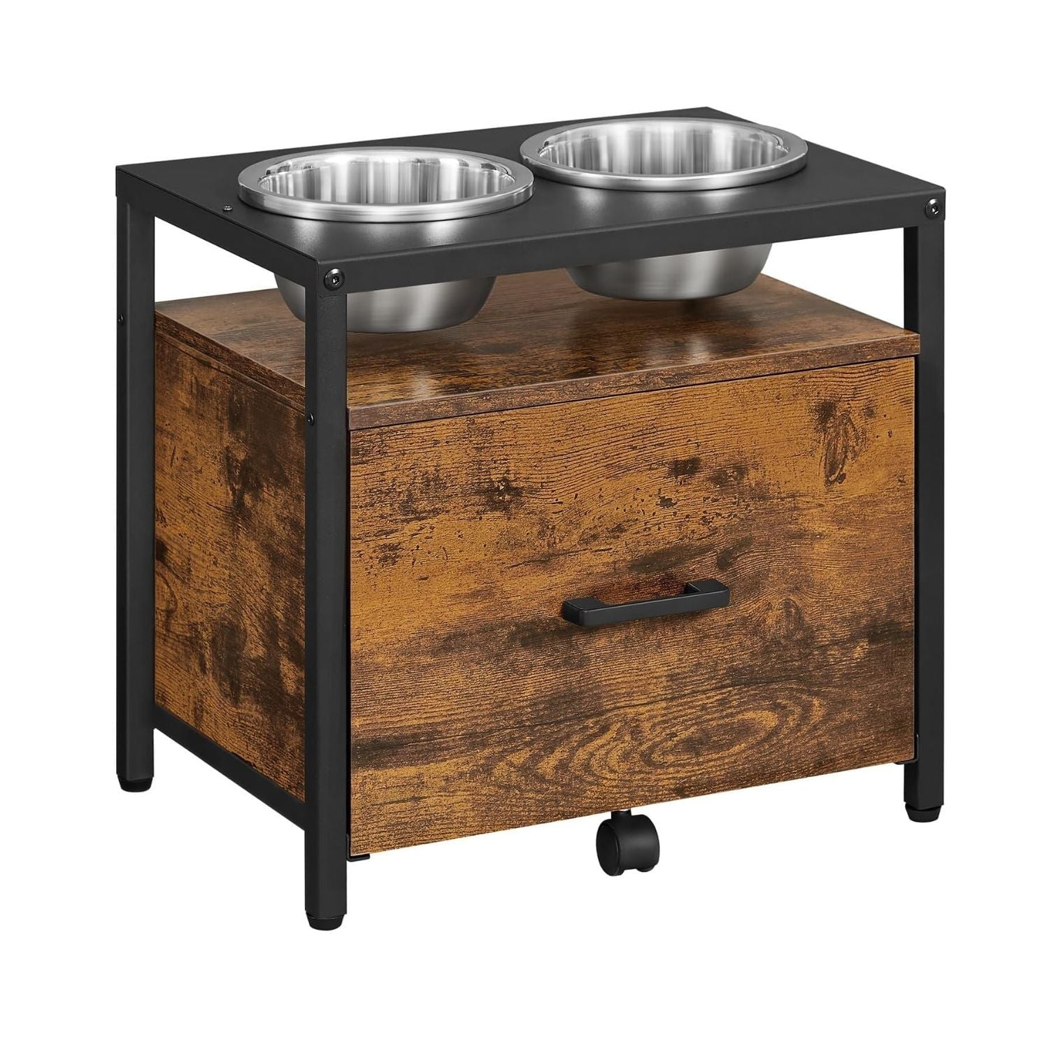 Feandrea - Mueble Pet Comedor Elevado Y Despensa Ali03