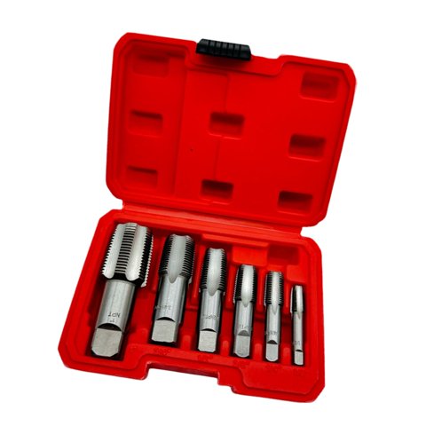 Ioensy - 6X Npt S De Roscar Para Tuberías Bricolaje Mecánica Mantenimiento De Acero 1 3 4 1 2 3 8 1 4 1 8