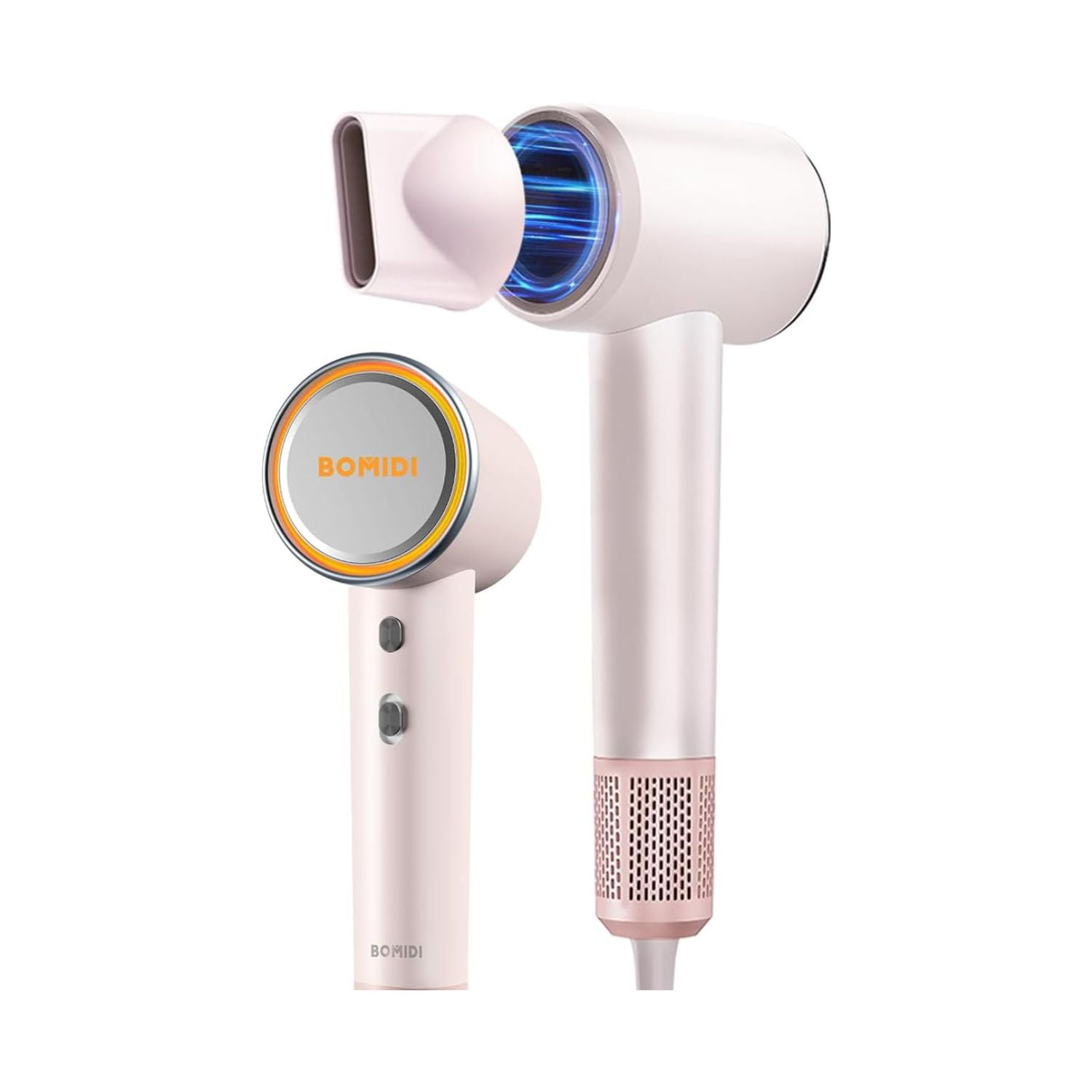 Bomidi Secador De Pelo Compacto Hd04 Profesional Iónico Negativo Rosado