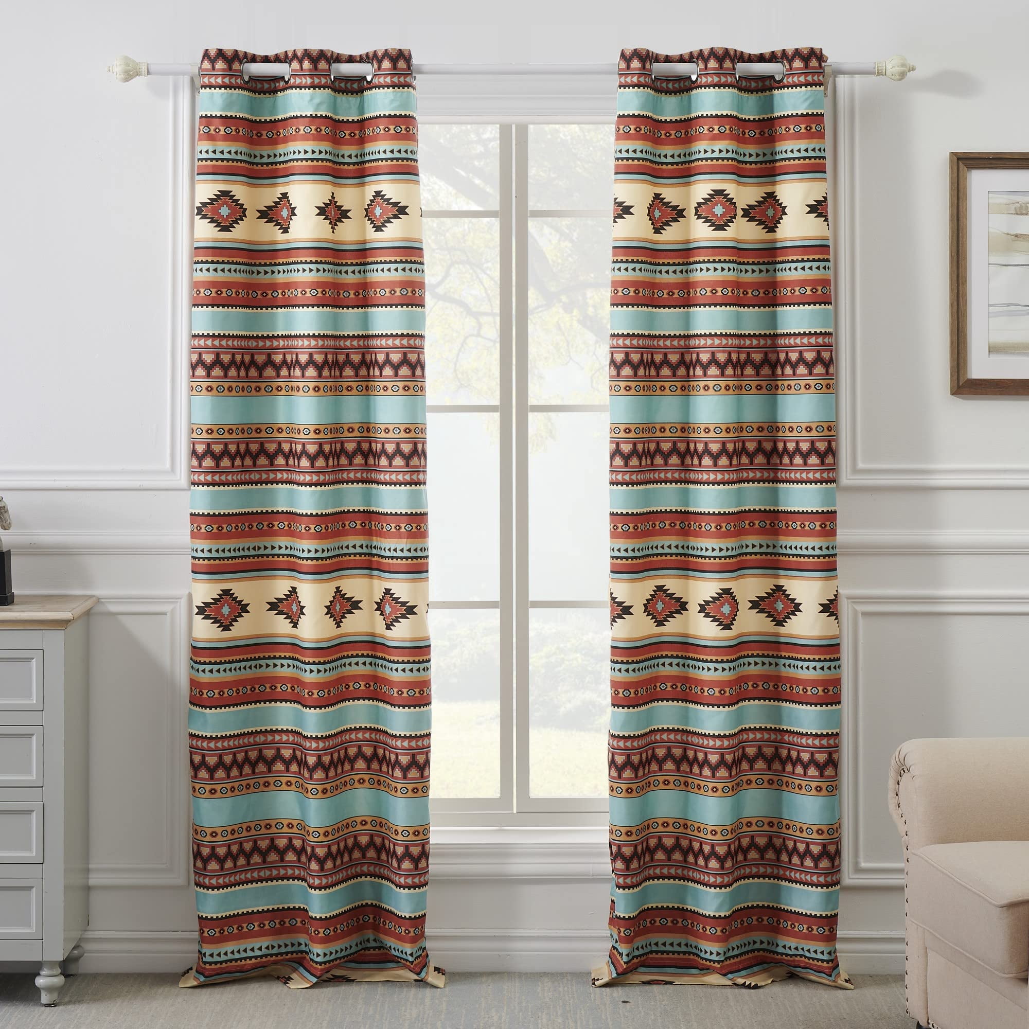 Greenland Home Fashions - Paneles De Cortina Greenland Home Red Rock De 84 Pulgadas De Largo, Arcilla
