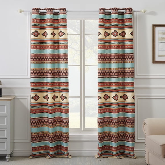 Paneles de cortina Greenland Home Red Rock de 84 pulgadas de largo, arcilla