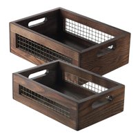 Magideal - Cañas De Almacenamiento De 2 Piezas Cestas De Vegetales Organizador De Decoración De La Decoración Caja De Almacenamiento De Alimentos Para La Mesa De