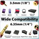 thumbnail image 4 of Kit adaptador de auriculares Cyberguys, paquete de 2 unidades, de 3,5 mm a 6,35 mm, rojo, 4 of 9
