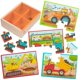thumbnail image 1 of Juego de rompecabezas B. Toys Pack o' Puzzles Truck Wooden 12 piezas 3+, 1 of 8