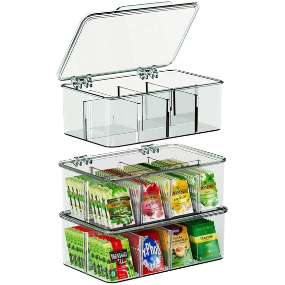Organizador De Bolsitas De Té Apilable Paquete De 3 Unidades 27 2 X 18 4 X 9 7