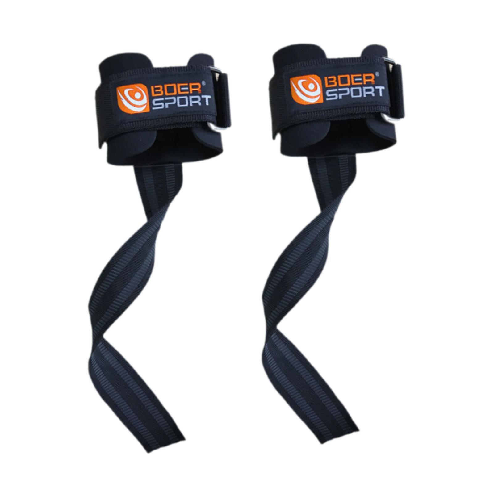 Magideal - 2 Muñequeras Para Levantamiento De Pesas, Correas De Levantamiento De Pesas Para Gimnasio, Muñequeras Para Levantamiento De Peso Muerto Negro