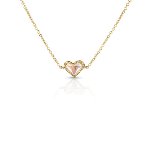 Pulsera Kendra Scott Ari Corazón Baño De Oro 14K Rosa
