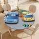thumbnail image 4 of Tayo, el pequeño autobús-theme Fitted Round Tablecloths Elastic Edged Table Covers Waterproof Table Cloth for Kitchen Holiday Party Tables Decor 150cm, 4 of 6
