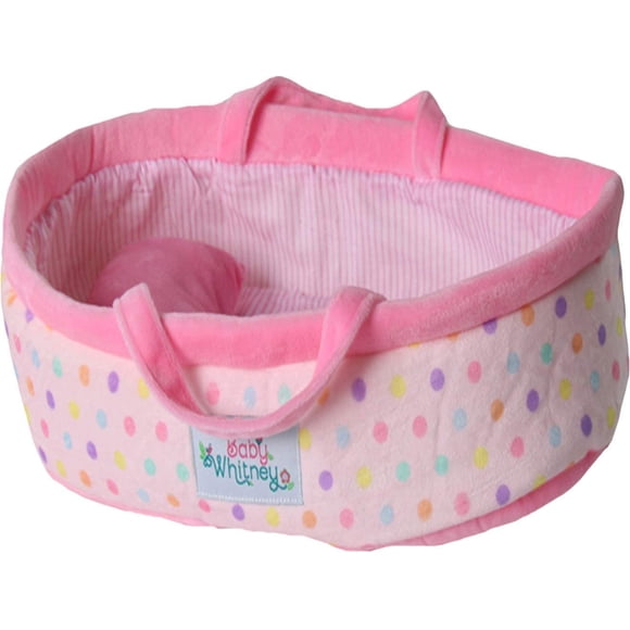 Cuna y portabebé Baby Whitney en colores pastel con lunares