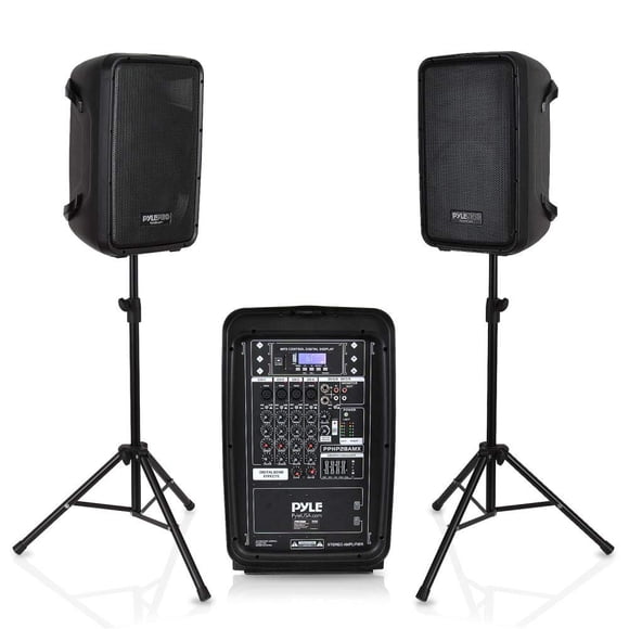 Paquete de altavoces PA y mezclador DJ Pyle PPHP28AMX 300 W Bluetooth