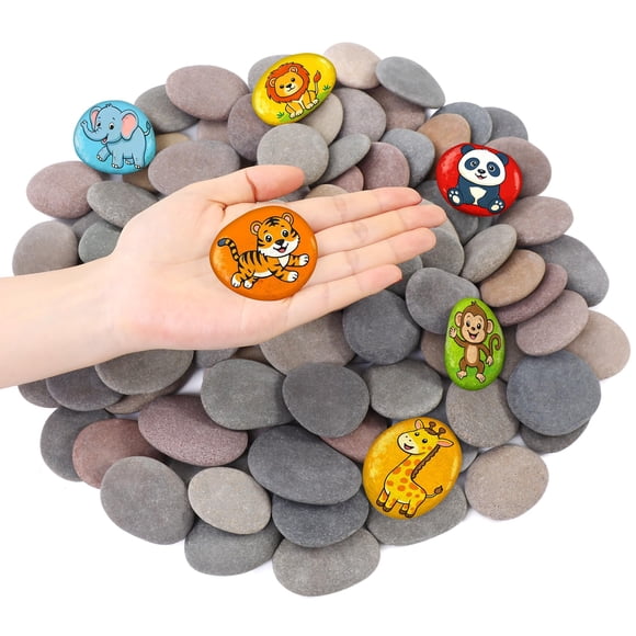 Piedras para Pintar Rokraft 48 piezas 5‑8 cm Lisas Naturales