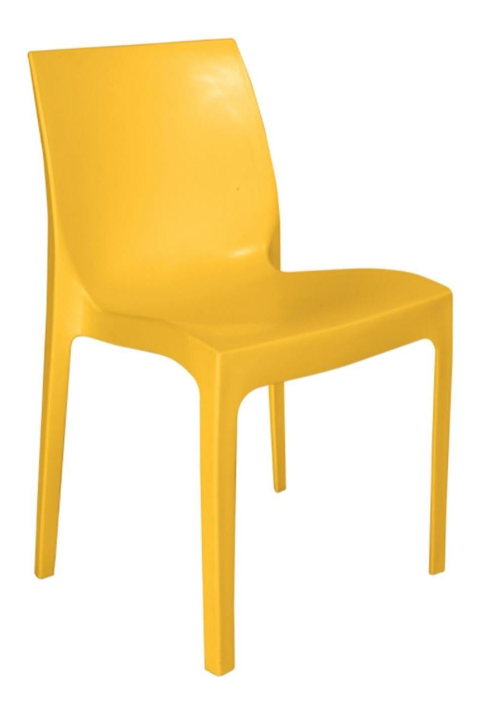 Dvp - Silla Plástica Amarillo Resistente Con Filtro Uv