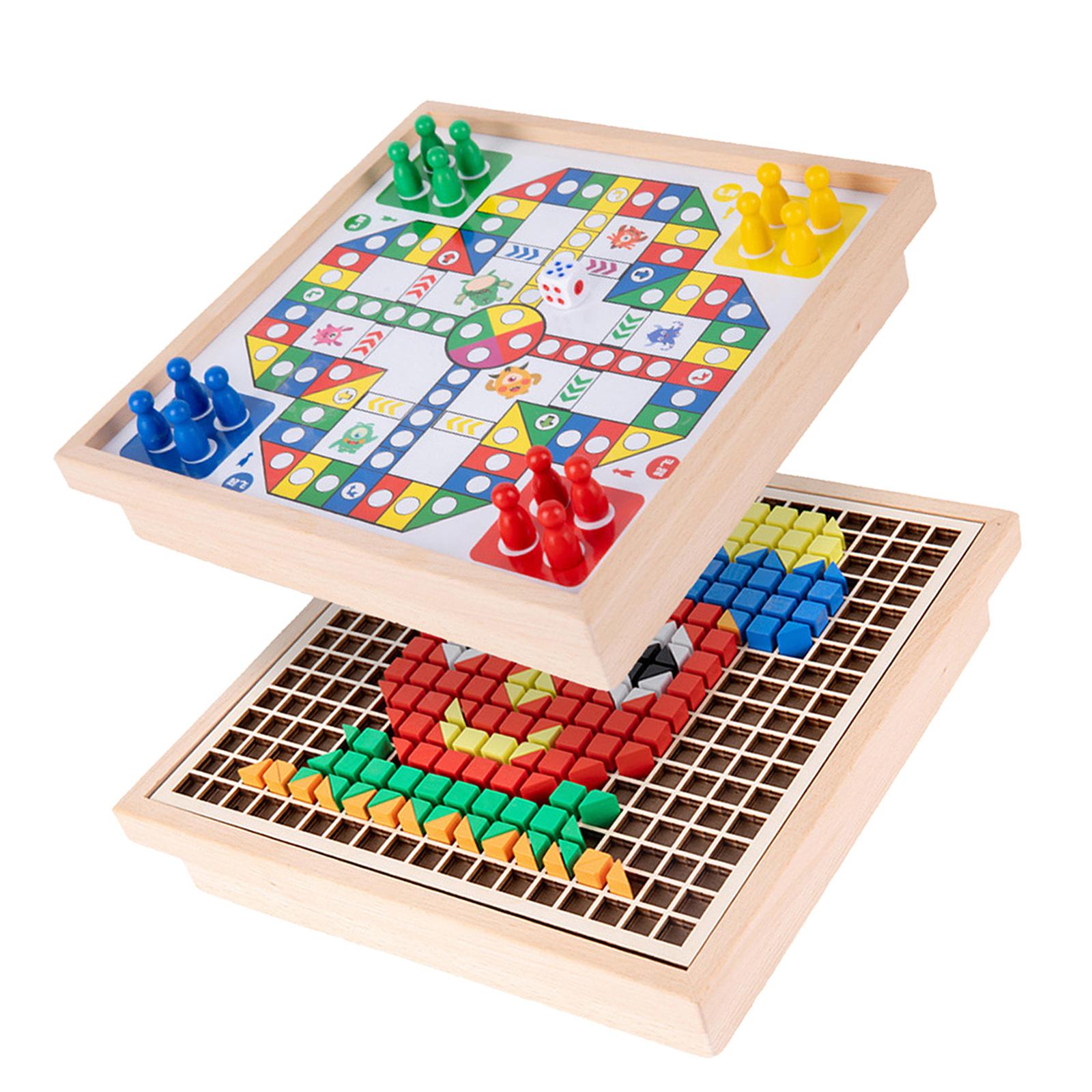 Magideal - Mosaico De Tablero De Clavijas Rompecabezas Ajedrez Volador Juguete De Aprendizaje Bloques De Construcción Tablero Rompecabezas Rompecabezas De