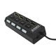 thumbnail image 2 of Hub De Cargador Múltiple USB 2.0 De 4 Puertos + Adaptador De Alta Velocidad Interruptor De Encendido / Apagado PC Negro, 2 of 5