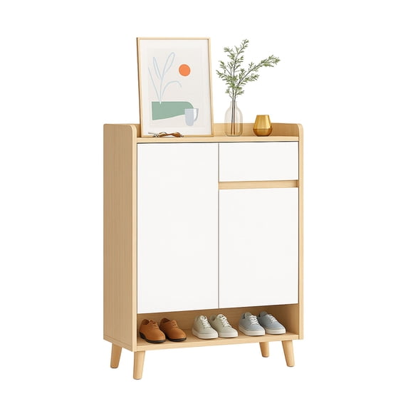 Zapatero Bicolor Elegance 2 Puertas Organizador Estante 61