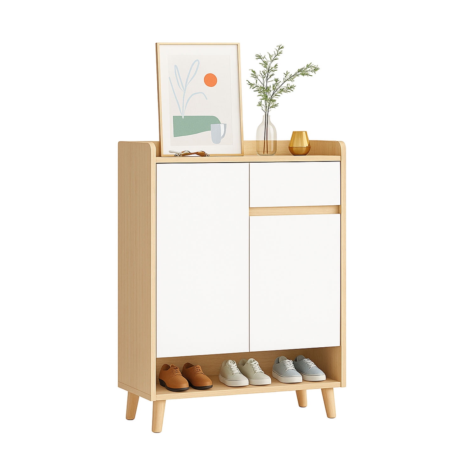 Mundo Online - Zapatero Bicolor Elegance 2 Puertas Organizador Estante 61