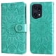 thumbnail image 1 of Funda tipo cartera FOXDOCK para OPPO Find X5 Pro , diseño girasol en relieve, cuero PU, cierre magnético, soporte y tarjetero, 1 of 5