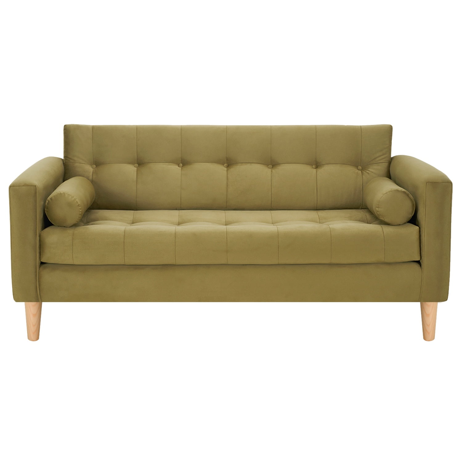 Bodevir - Sofa Retro 3c Felpa 05 Verde Musgo