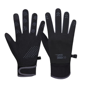 Ioensy - Guantes De Invierno Para Mujer, Guantes De Nieve Antideslizantes Con Pantalla Táctil Para Montar Al Aire Libre, Nieve, Negro Y Gris