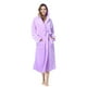 thumbnail image 1 of Bata De Baño Con Capucha Para Mujer De Invierno Grueso Cálido Violeta Claro Talla Xxl, 1 of 2