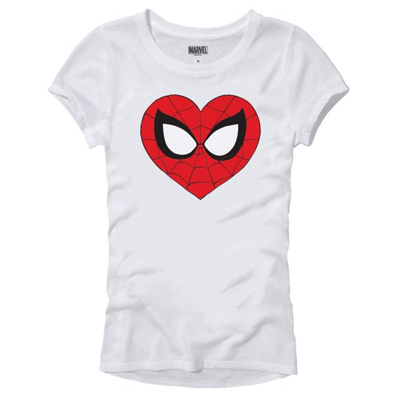 Camiseta Marvel Spider-Man talla L (blanco) con logo de corazón