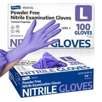 Guantes De Examen De Nitrilo Supmedic Skf De 3,5 Mm Sin Polvo, 100 Unidades