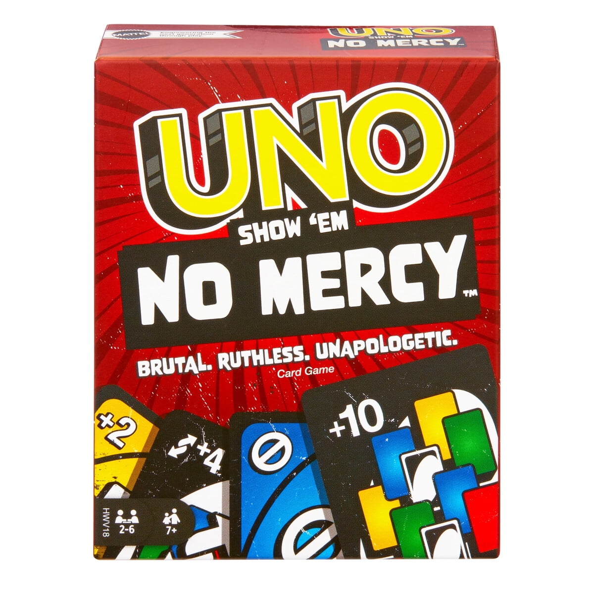 Juego De Cartas Uno No Mercy Mattel 2023 26 Jugadores