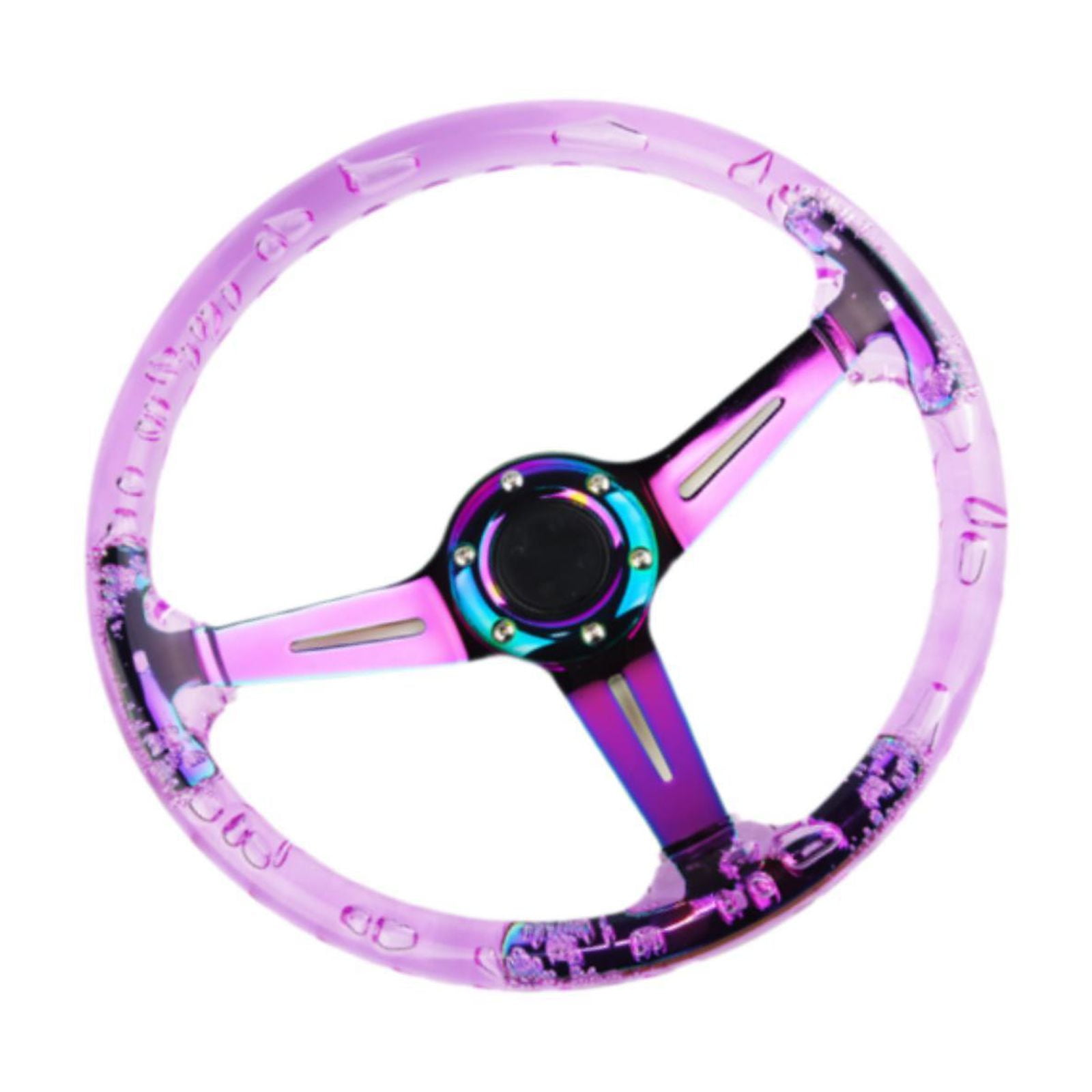 Magideal - Volante De Carreras Genérico De 345 Mm, Accesorio Modificado Para Automóvil, Fácil De Instalar Y Con Estilo. Estilo B