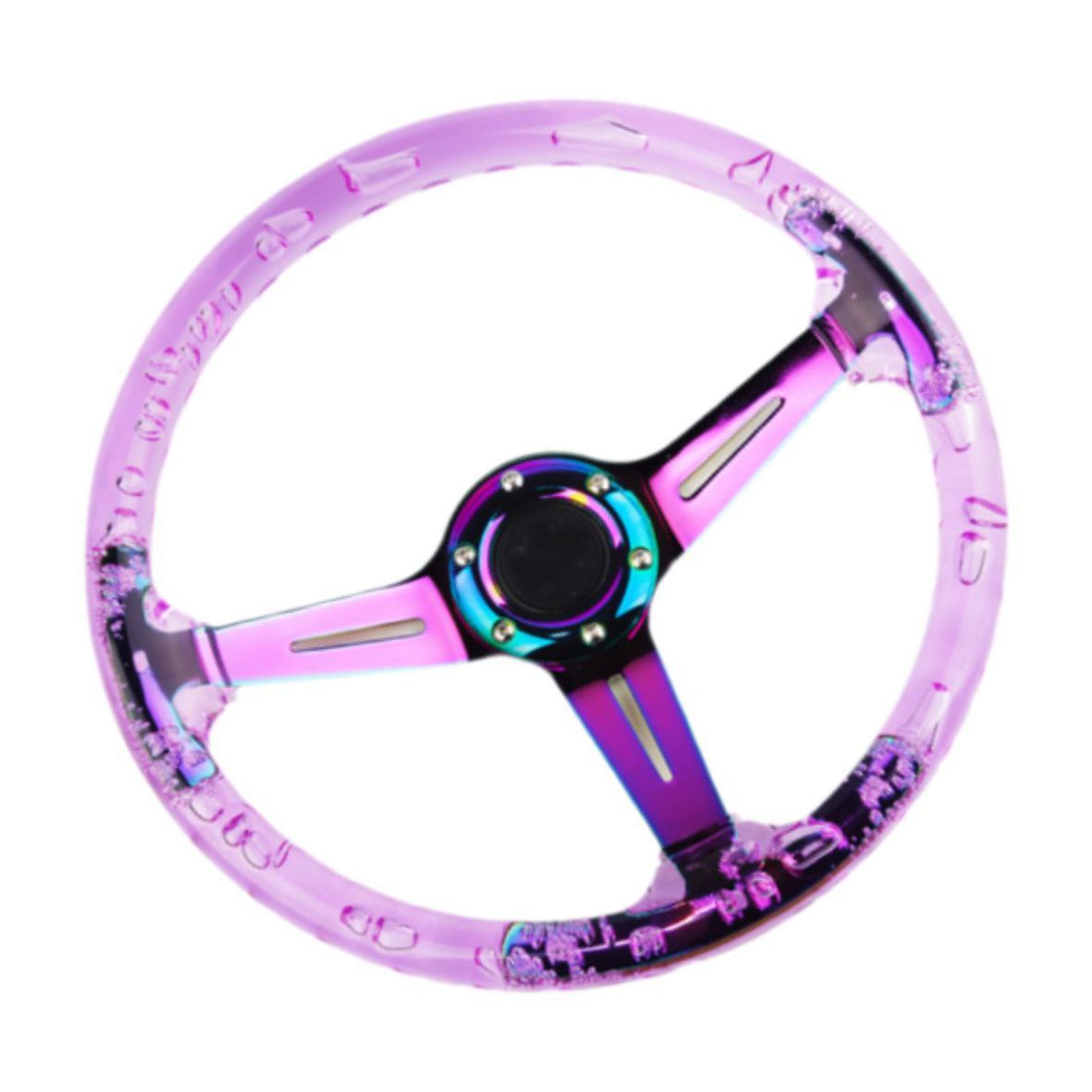 Magideal - Volante De Carreras Genérico De 345 Mm, Accesorio Modificado Para Automóvil, Fácil De Instalar Y Con Estilo. Estilo B