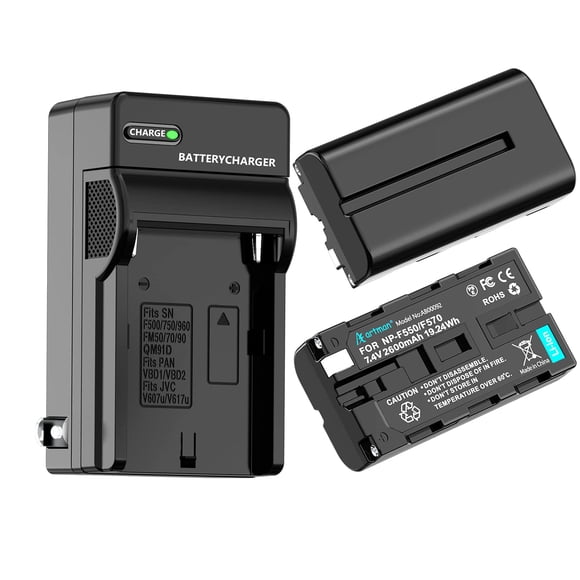 Batería y cargador de pared Artman NP-F550 para cámara Sony