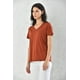 thumbnail image 2 of Polera Mujer Terracota Manga Corta Cuello V Talla S, 2 of 3