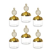 Bothyi - 6 Tarros De Caramelos Con Tapa, Tarros De Almacenamiento Para El Hogar, Cumpleaños, Aniversario, Anillos De Áurea