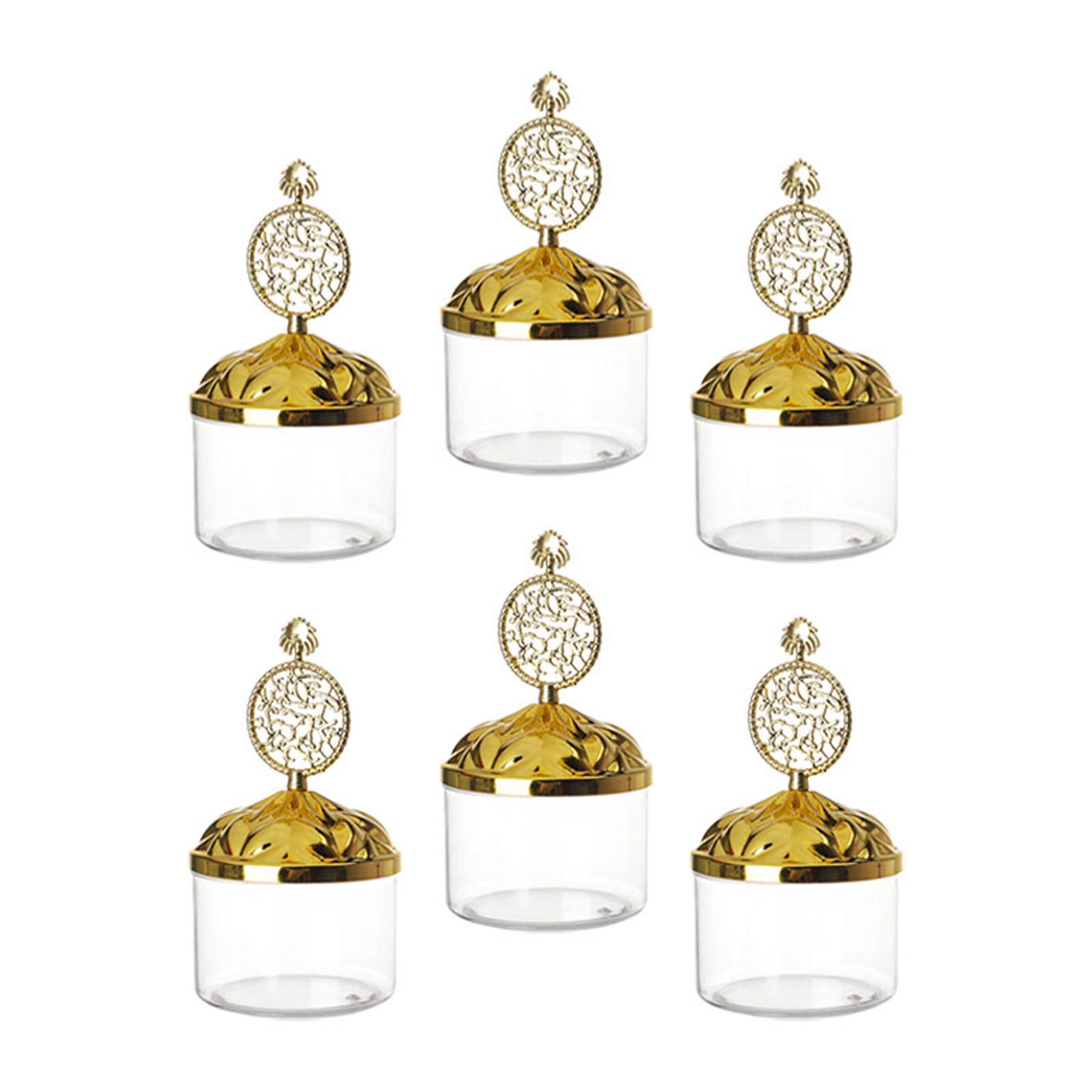 Bothyi - 6 Tarros De Caramelos Con Tapa, Tarros De Almacenamiento Para El Hogar, Cumpleaños, Aniversario, Anillos De Áurea